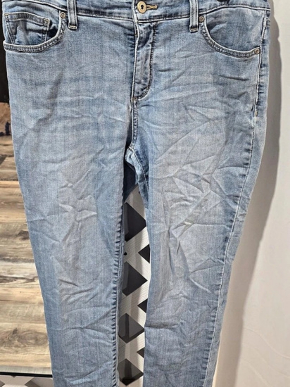 Straight Leg Jeans Blue Waist 12